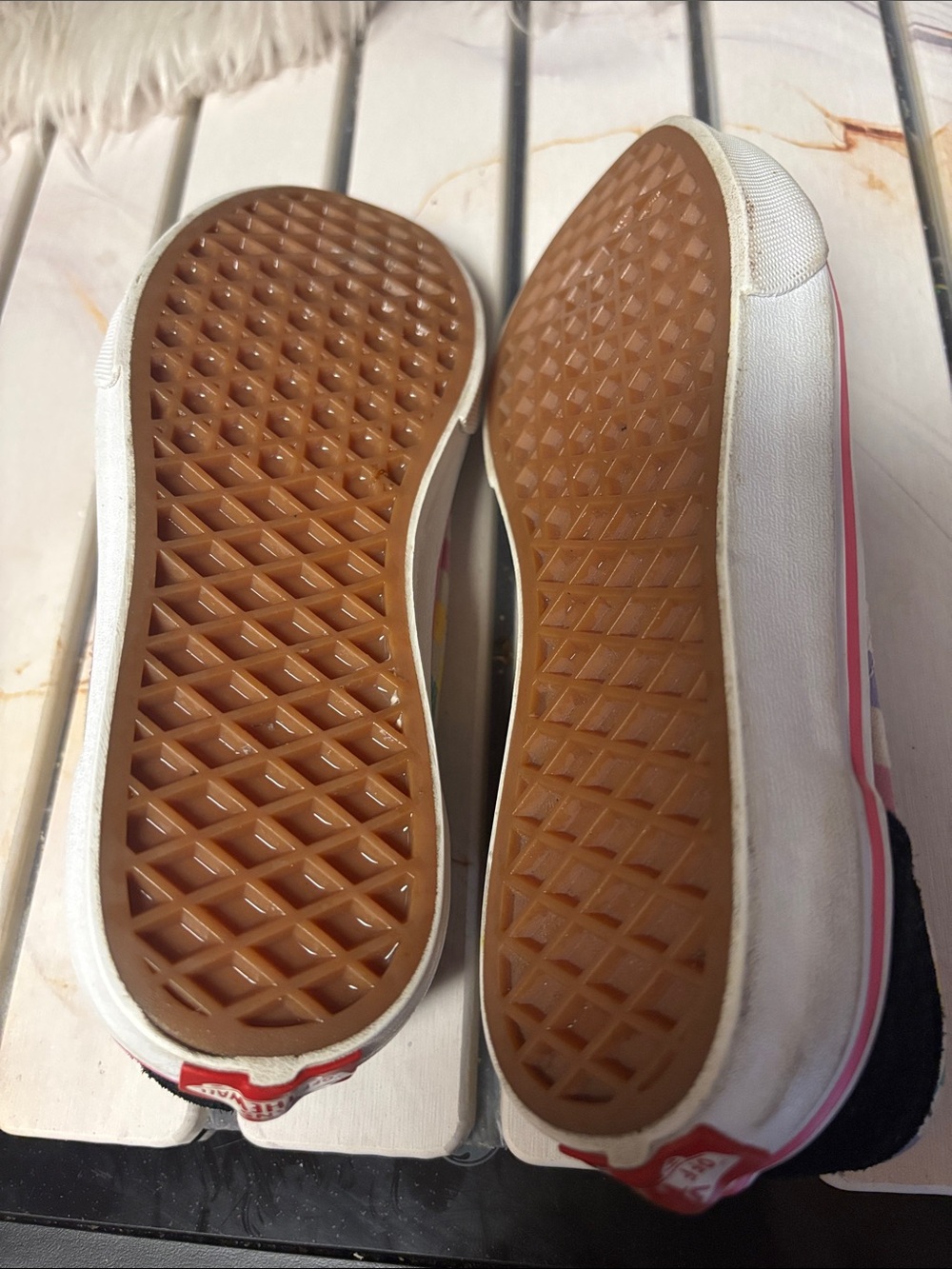 Kids Vans Old Skool Rainbow Checkerboard Low‎ Skate Shoes Sneakers Size 3.5 - Picture 7 of 8